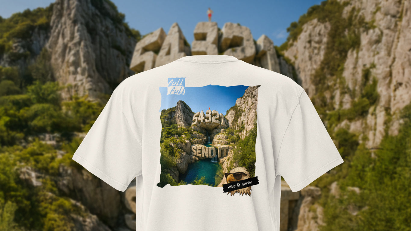 T-shirt Cliff Diving – 5,4,3,2,1 SEND IT | Fullfull