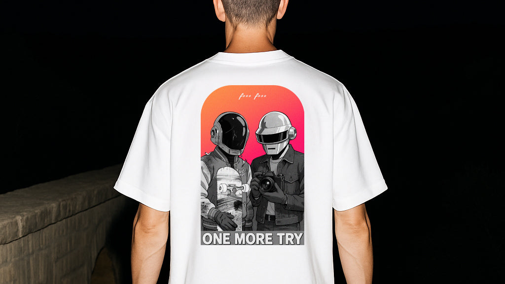 T-shirt skateboard "One more try"